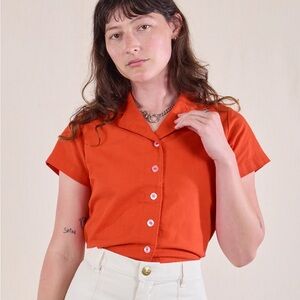 NWOT Big Bud Press chili red pantry button up small